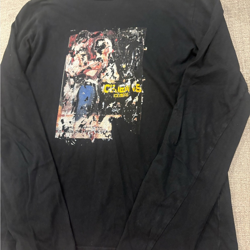 Iceberg Black Long Sleeve with Colorful Graphic